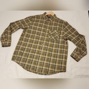 Alaskan Hardgear Shirt Mens Large Long Sleeve Button Down Plaid Wool